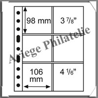 Feuilles GRANDE 3x2C - TRANSPARENTES - 6 Cases (316604 ou GRANDE3/2C)