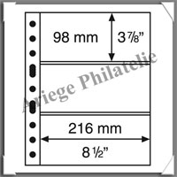 Feuilles GRANDE 3C - TRANSPARENTES - 3 Poches (308439 ou GRANDE3C)