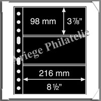 Feuilles GRANDE 3S - NOIRES - 3 Poches (305160 ou GRANDE3S)