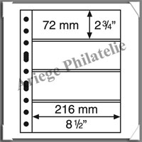 Feuilles GRANDE 4C - TRANSPARENTES - 4 Poches (316329 ou GRANDE4C)