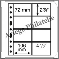 Feuilles GRANDE 4C- TRANSPARENTES - 6 Cases (360753 ou GRANDE4CT)