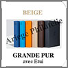 Reliure GRANDE PUR - AVEC Etui assorti - BEIGE -  Reliure 1er Prix (359529 ou GRPURSETBE) Leuchtturm