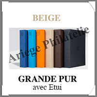 Reliure GRANDE PUR - AVEC Etui assorti - BEIGE -  Reliure 1er Prix (359529 ou GRPURSETBE)