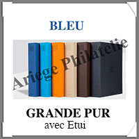 Reliure GRANDE PUR - AVEC Etui assorti - BLEU -  Reliure 1er Prix (359532 ou GRPURSETBL)