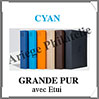 Reliure GRANDE PUR - AVEC Etui assorti - CYAN -  Reliure 1er Prix (359531 ou GRPURSETC) Leuchtturm