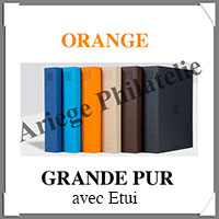 Reliure GRANDE PUR - AVEC Etui assorti - ORANGE -  Reliure 1er Prix (359530 ou GRPURSETNO)