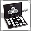 COFFRET NOIR - 1 Etage - 20 Cases Circulaires de 45,4 mm - Monnaies 20 KOALA Argent (347920 ou HMK20KKOALA) Leuchtturm