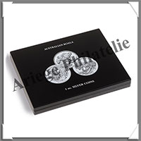 COFFRET NOIR - 1 Etage - 20 Cases Circulaires de 45,4 mm - Monnaies 20 KOALA Argent (347920 ou HMK20KKOALA)