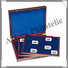 COFFRET ACAJOU - 3 Etages - 60 Cases Carres de 50x50 mm - QUADRUM ou Etuis Cartonns (304747 ou HMK3T20M BL) Leuchtturm