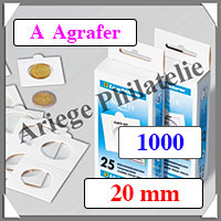 CADRES MONNAIES  Agrafer - 20 mm - Boite de 1000 (342116 ou KR20/1000)