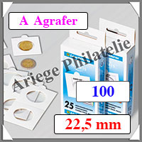 CADRES MONNAIES  Agrafer - 22,5 mm - Boite de 100 (336002 ou KR22,5/100)