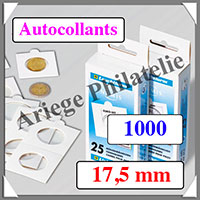 CADRES MONNAIES Autocollants - 17,5 mm - Boite de 1000 (306905 ou KRS17,5/1000)