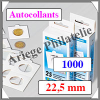 CADRES MONNAIES Autocollants - 22,5 mm - Boite de 1000 (300031 ou KRS22,5/1000)