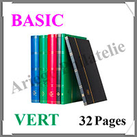 Classeur BASIC - 32 Pages NOIRES - VERT (327381 ou LS4-16-G)