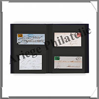 Classeur pour LETTRES et CARTES POSTALES - 64 Pages NOIRES - BLEU ROI (LSP4-322BL ou 356228)