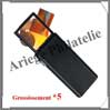 LOUPE de POCHE CLIC - Avec ECLAIRAGE - Grossissement x5 - Lentille 40x36 mm (307300 ou LU170) Leuchtturm