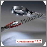 LOUPE  MANCHE - 6 LED - Grossissement x3,2 - Lentille 37 mm (325392 ou LU190LED)