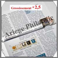 LOUPE de LECTURE - Grossissement x2,5  - Lentille 24x210 mm (325816 ou LU27)