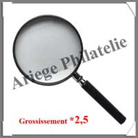 LOUPE  MANCHE - Grossissement x2,5 - Lentille 90 mm (321182 ou LU3)