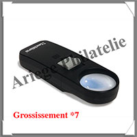 LOUPE de POCHE - 1 LED - Grossissement x7  - Lentille 35 mm (344396 ou LU33LED)