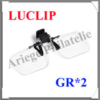 LOUPE LUNETTES CLIP - Grossissement de x2 (367161 ou LUCLIPR)