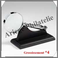 LOUPE de BUREAU Chrome - Grossissement x4 - Lentille 63 mm (306763 ou LUWO2)