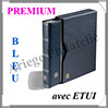 Classeur PREMIUM - 32 Pages NOIRES -Avec ETUI assorti -  BLEU (304496 ou LZS4-16-BL) Leuchtturm