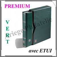 Classeur PREMIUM - 32 Pages NOIRES -Avec ETUI assorti -  VERT (326398 ou LZS4-16-G)