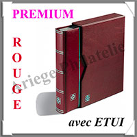 Classeur PREMIUM - 64 Pages NOIRES -Avec ETUI assorti -  ROUGE (316139 ou LZS4-32-R))