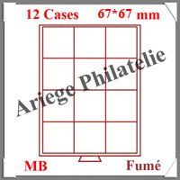 MEDAILLIER Fum - 12 Compartiments Carrs de 67 mm (343230 ou MB12M ou MBQ67)