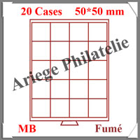 MEDAILLIER Fum - 20 Compartiments Carrs de 50 mm (310511 ou MB20M)