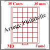 MEDAILLIER Fum - 35 Compartiments Carrs de 35 mm (315905 ou MB35) Leuchtturm