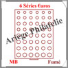 MEDAILLIER Fum - 48 Compartiments Circulaires - 6 Sries EURO (303198 ou MBEUROR-6) Leuchtturm