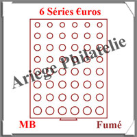 MEDAILLIER Fum - 48 Compartiments Circulaires - 6 Sries EURO (303198 ou MBEUROR-6)