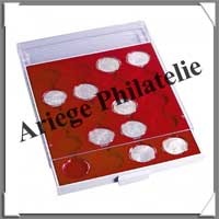 MEDAILLIER Gris - 30 Cases pour Capsules de 32 et 32,5 mm (316556 ou MBGCAPS32)