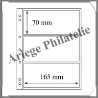 Feuilles NUMIS 3C - TRANSPARENTES - 3 Poches (316522 ou NH03)