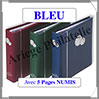 Reliure NUMIS - SANS Etui assorti - BLEU - Avec 5 Pages Monnaies (337964 ou NUMISBL) Leuchtturm