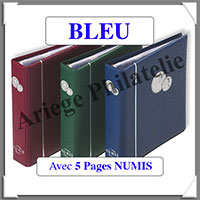 Reliure NUMIS - SANS Etui assorti - BLEU - Avec 5 Pages Monnaies (337964 ou NUMISBL)