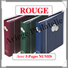 Reliure NUMIS - SANS Etui assorti - ROUGE - Avec 5 Pages Monnaies (300704 ou NUMISR) Leuchtturm