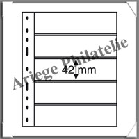 Feuilles OPTIMA 5C - TRANSPARENTES - 5 Bandes (307543 ou OPTIMA5C)