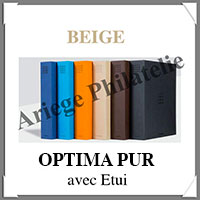 Reliure OPTIMA PUR - AVEC Etui assorti - BEIGE -  Reliure 1er Prix (359517 ou OPTPURSETBE)