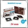 QUADRUM 'Intercept' pour MEDAILLES de 34 mm - Boite de 10 (344159 ou QUADRUMINT34) Leuchtturm