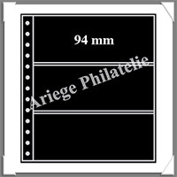 Feuille R3S - NOIRE - 3 Poches : 94x248 mm - Paquet de 5 Feuilles (359388 ou R3S)