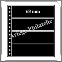 Feuille R4S - NOIRE - 4 Bandes  : 68x248 mm - Paquet de 5 Feuilles (359389 ou R4S)