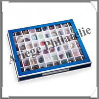 VITRINE en CARTON Bleu - Avec 60 Emplacements pour Objets de Collection (344051 ou SBOXK60BL)