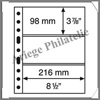 Feuilles GRANDE EASY - TRANSPARENTES - 3 Poches - 1er Prix (358074 ou SH312-3C)