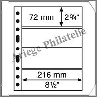 Feuilles GRANDE EASY - TRANSPARENTES - 4 Poches - 1er Prix (358075 ou SH312-4C)