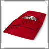 POCHETTE PREMIUM - ROUGE pour PIECE de MONNAIE jusqu' 50 mm - Unit (371413 ou ST50PR) Leuchtturm