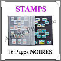 Classeur STAMPS - 16 Pages NOIRES (361241 ou STAMPS-S16)