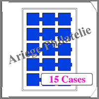 PLATEAUX TAB - BLEU - 15 Cases - 50x50 mm - Paquet de 2 (320714  ou TAB15BL)